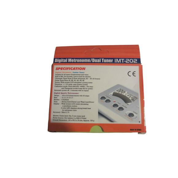 Intelli IMT-202 3-in-1 Digital Metronome Chromatic Guitar Tuner Compact Portable - Picture 6 of 8